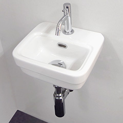 【キャンペーン】EVOLUTION 壁付け手洗器310mm +単水栓セット(壁給水+ボトルトラップ)