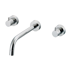 壁出し式 2 ハンドル混合栓