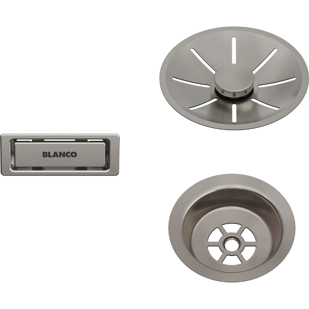 Drain parts set satin platinum