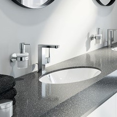 PLUS シングルレバー洗面混合栓(引棒有り)