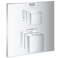 GROHTHERM CUBE サーモスタットシャワー埋込混合栓 化粧部