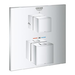 GROHTHERM CUBE サーモスタットシャワー2方切替埋込混合栓 化粧部