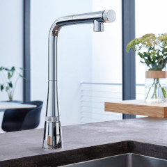 ZEDRA シングルレバースマートコントロールキッチン混合栓(ヘッド引出タイプ)