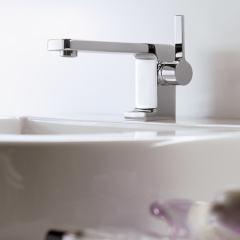 LULU シングルレバー洗面混合栓(引棒有り)