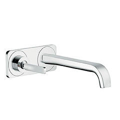 AXOR CITTERIO E シングルレバー壁付式洗面混合水栓220(プレート付)+埋込部