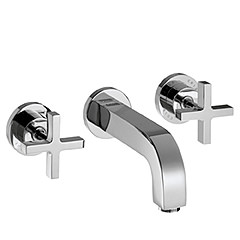 AXOR CITTERIO 3ホール壁付式洗面混合水栓 162 クロスハンドル(化粧部)