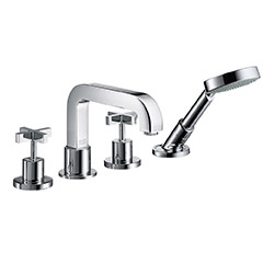 AXOR CITTERIO 4ホールリム付式バス混合水栓クロスハンドル(化粧部+埋込部セット)