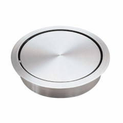 ステンレス鋼製 ダンパー付き丸形屑入投入口(蓋付)