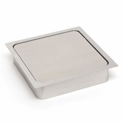 ステンレス鋼製 ダンパー付き角形屑入投入口(蓋付)