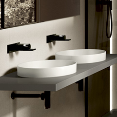 ENJOY ROUND 半埋め込み型手洗器400mm