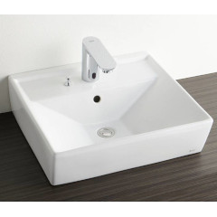 【キャンペーン】SQUARE LINE Medi 洗面ボウルセット カウンター用 (Pトラップ+壁給水) ピュアホワイト