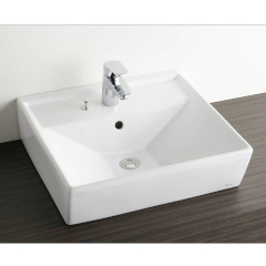 【キャンペーン】SQUARE LINE Medi 洗面ボウルセット カウンター用 (Pトラップ+壁給水) ピュアホワイト