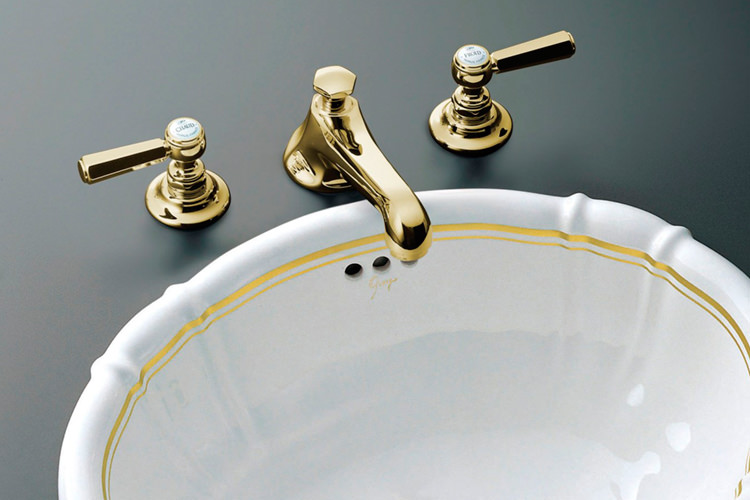 Astoria 2ハンドル洗面混合栓(引棒有り)