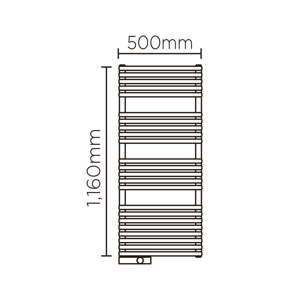 TSN(高さ:1160mm 幅:500mm スイッチボックス左 P045 )ブラックマット