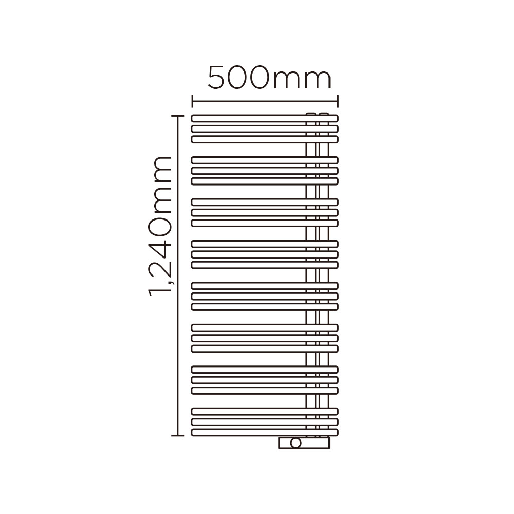YAE(高さ:1240mm 幅:500mm 左開き P045 )ブラックマット