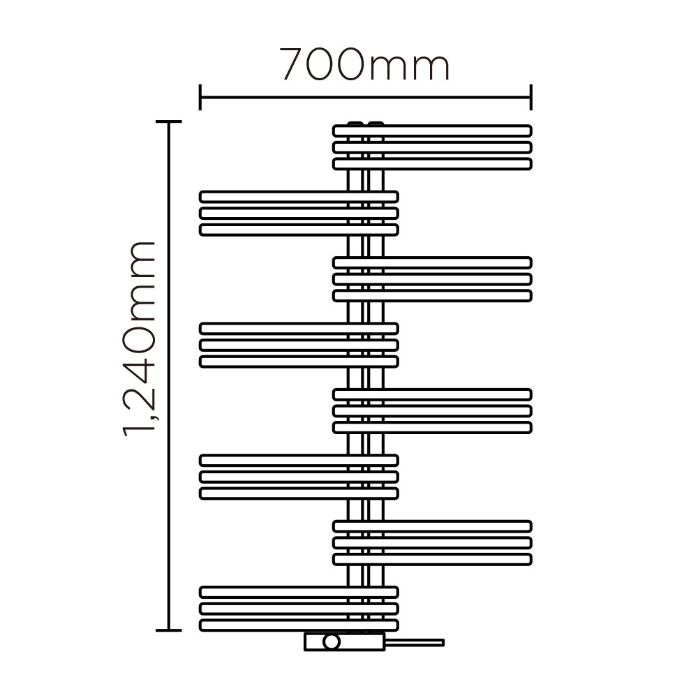 YSE(高さ:1240mm 幅:700mm コード出口　右 P105 )オレンジ