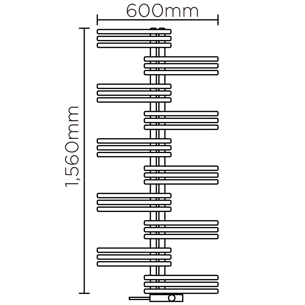 YSE(高さ:1560mm 幅:600mm コード出口　左 P045 )ブラックマット