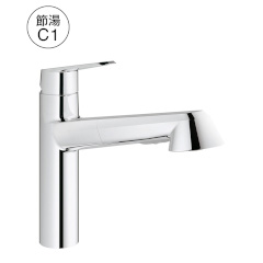 EURODISC COSMOPOLITAN シングルレバーキッチン混合栓コールドスタート仕様(ヘッド引出タイプ)