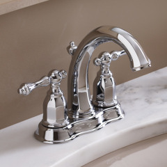 【数量限定品】Kelston 2ハンドル4インチセンター洗面混合栓(引棒有り)