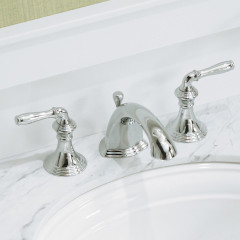 Devonshire 2ハンドル8インチセンター洗面混合栓 (引棒有り)