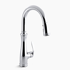 Bellera シャワーヘッド引出式 シングルレバーキッチン用混合栓(台座付)