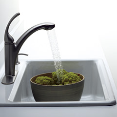 RIVERBY オーバーカウンター型キッチンシンク838mm(4穴タイプ・ホワイト)