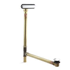 プッシュ式バス用排水金具(クロム)