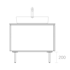 ASSEMBLAGE キャビネットセット850mm(インセットタイプ) 天板:シリウス/扉:スレートグレー/脚部(H200mm):マットブラック