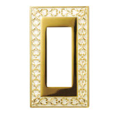 スイッチ/コンセントプレート ゴールド ホワイト パティナ