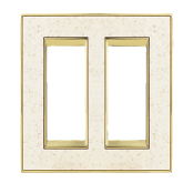 スイッチ/コンセントプレート オーロラマーブル/ブライト ゴールド