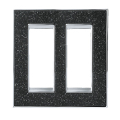 スイッチ/コンセントプレート ブラッククォーツ/ブライト クローム