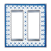 スイッチ/コンセントプレート ブルーアイリス/ブライト クローム