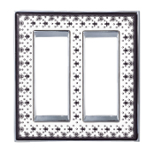 スイッチ/コンセントプレート ブラックアイリス/ブライト クローム