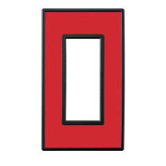 スイッチ/コンセントプレートクリアーレッド