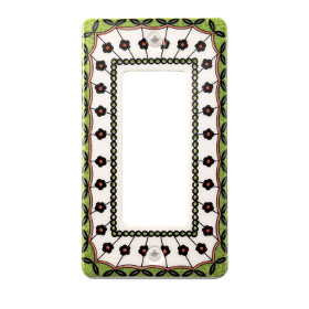 スイッチ/コンセントプレートラインフラワー