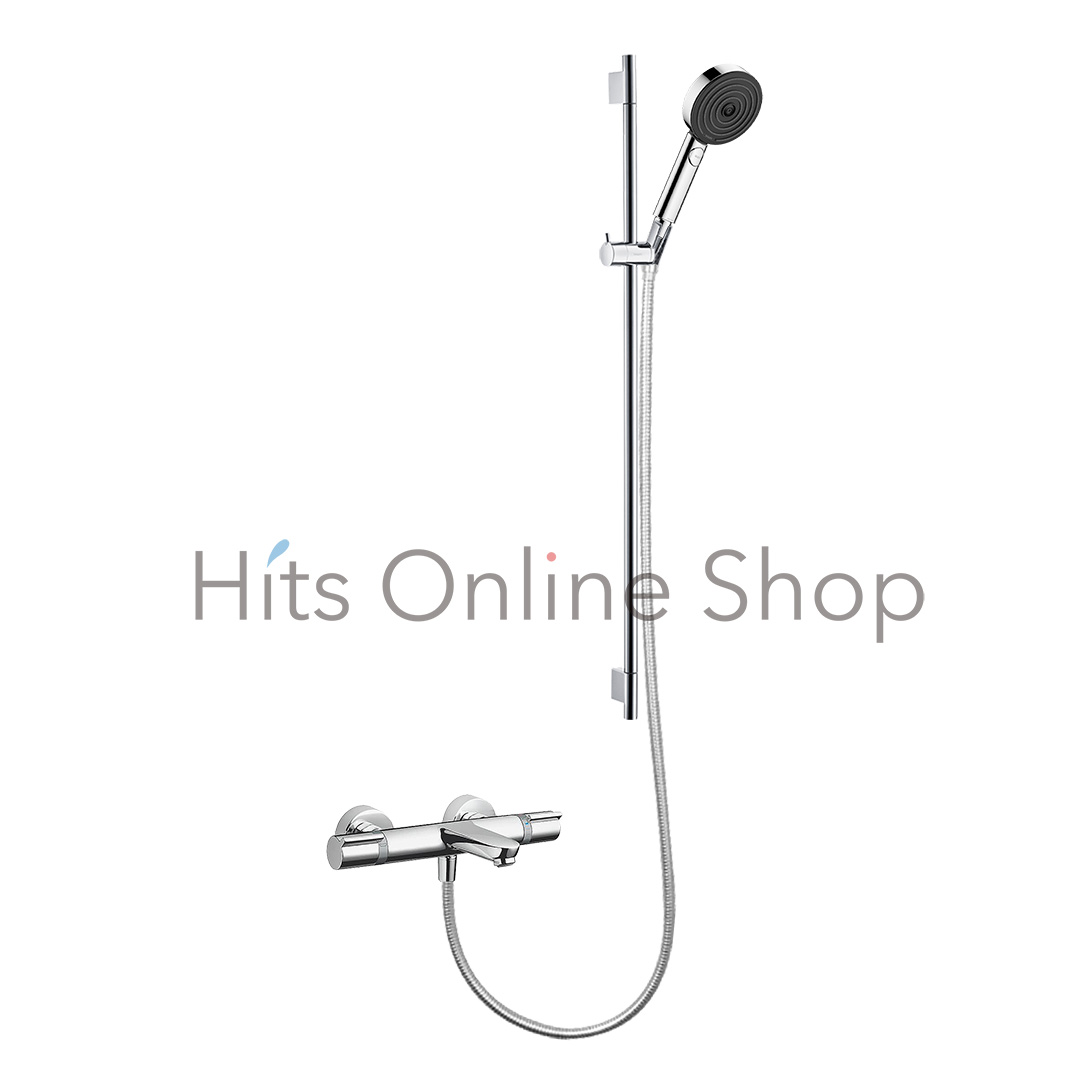 パルシファイハンドシャワー+Versostat バスサーモスタット露出型 混合水栓 スパウト付セット