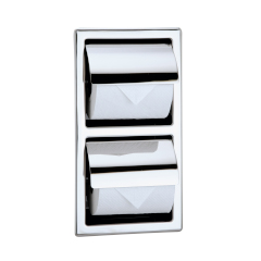 2連ペーパーホルダー(タテ半埋込型)クランプ仕様