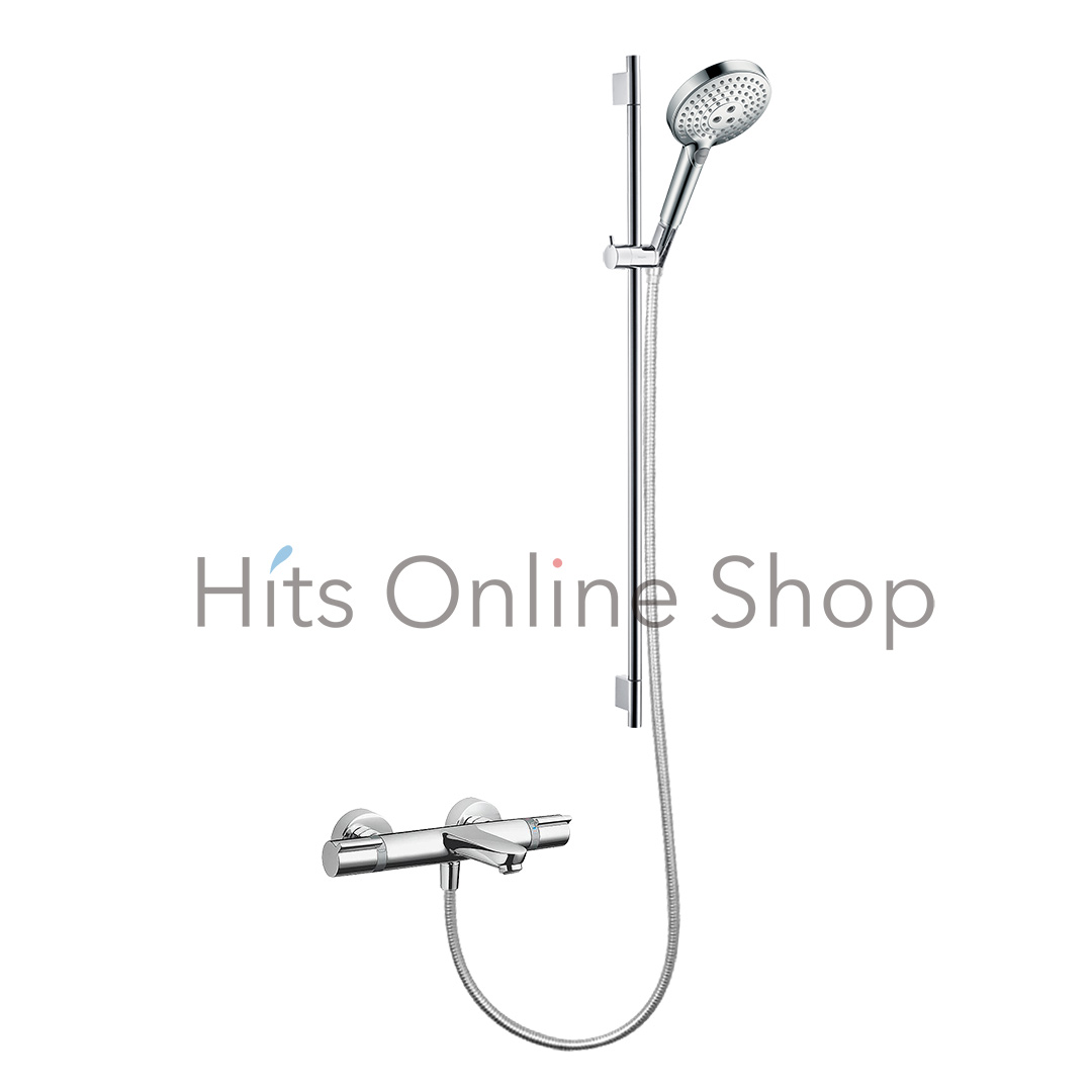 レインダンスハンドシャワー+Versostat バスサーモスタット露出型 混合水栓 スパウト付セット