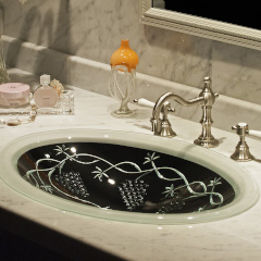 MAJESTIC クリスタルガラス洗面器668mm