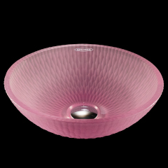 TRINITY ROUND クリスタルガラス手洗器280mm(ピンク)