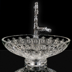 Achilleion300 VICTORIA クリスタルガラス手洗器300mm(置き型・Vessel)