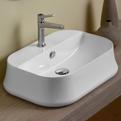 【数量限定】SHARP60 置き型洗面器600mm+排水部材セット(Pトラップ)