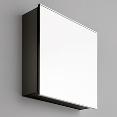 ミラーキャビネットW600×H600mm(ブラック)