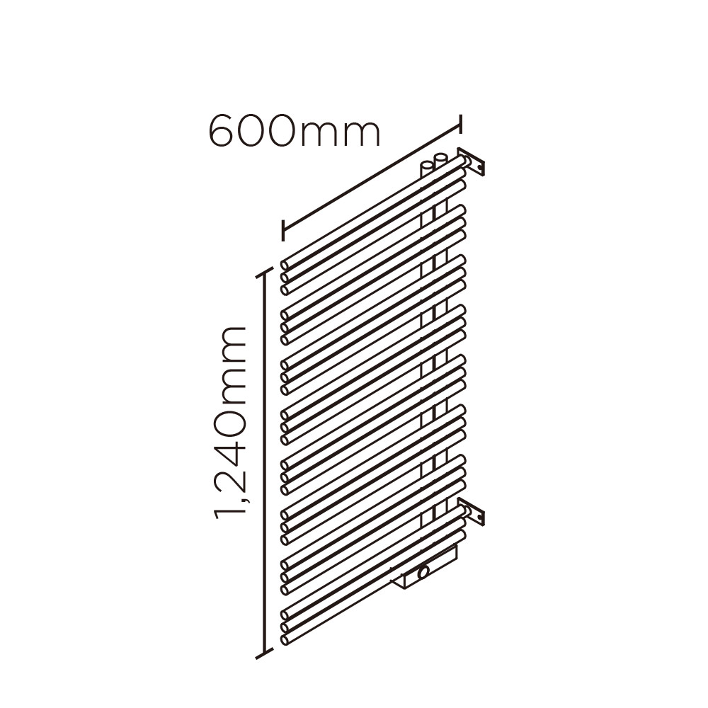 YAE90壁垂直設置(高さ:1240mm 幅:600mm 左開き P102 )アースブラウン
