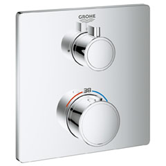 GROHTHERM サーモスタットシャワー埋込混合栓スクエアタイプ 化粧部