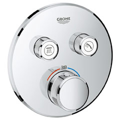 GROHTHERM SMARTCONTROL サーモスタット 2バルブ混合栓 ラウンドタイプ 化粧部