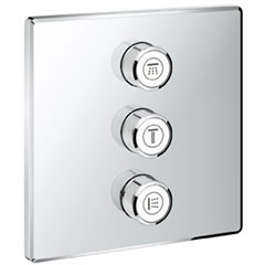 GROHTHERM SMARTCONTROL 埋込ストップバルブ(3連)スクエアタイプ 化粧部