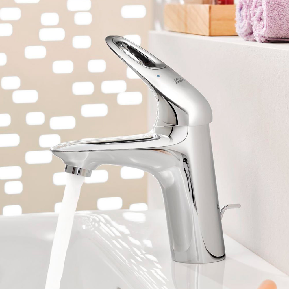グローエ JP305301 洗面水栓 ユーロスタイル シングルレバー洗面混合栓 クローム 一般地 引棒付 [] 浴室、浴槽、洗面所