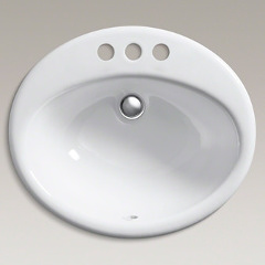 Farmington オーバーカウンター型洗面器489mm (4インチセンター)