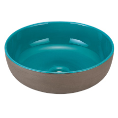 Bocca 置き型手洗器400mm　ブルー×テラネッラ